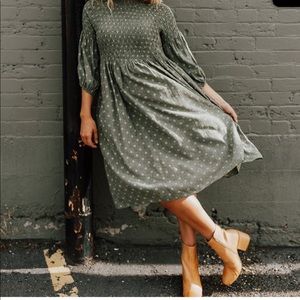 Little Leo Dress in Olive